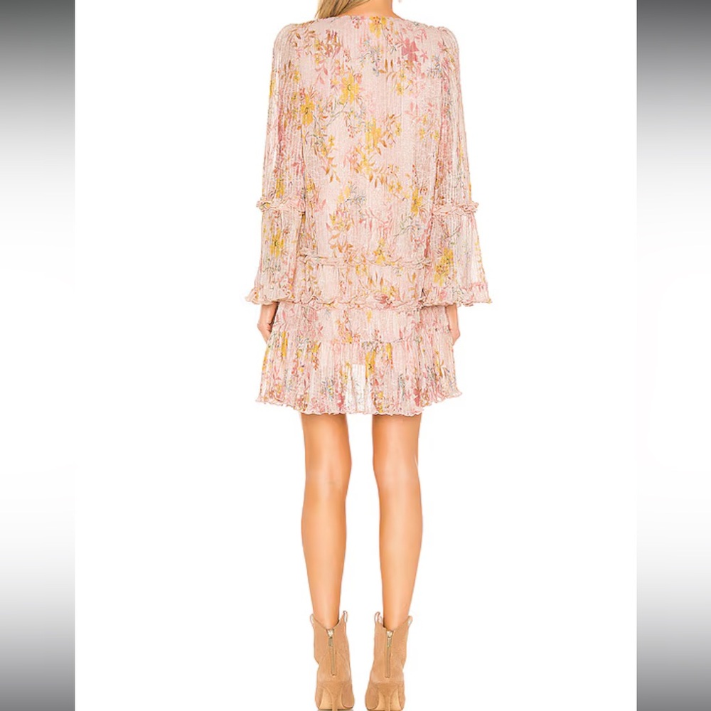 Tularosa Floral Long Sleeve Dress - Pink and Yellow - Picture 2 of 13